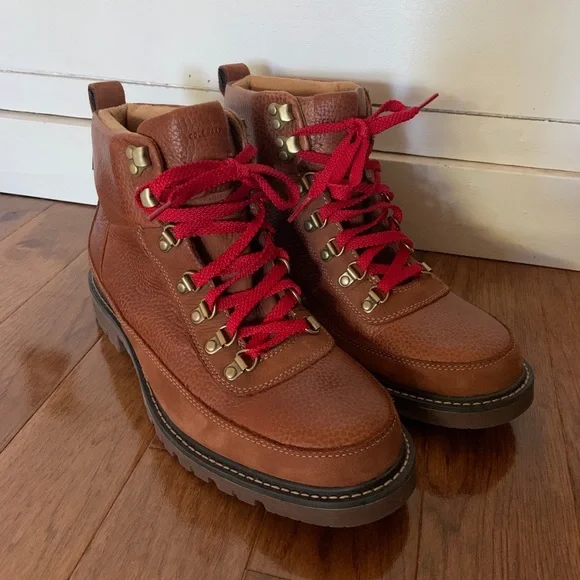 Cole Haan Men\'s Red and Brown Leather Boots COLE HAAN Cole Haans Men main image 2